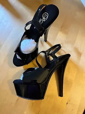 High Heel Dancer Shoes Ankle 5” Inch Strap Pole Lap Dancing Pleaser Size 5 • £50