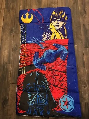 VTG Star Wars Darth Vader Luke Skywalker Sleeping Bag Great Shape 55” X 29” • $21.77