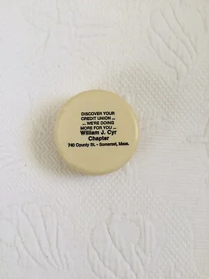 Vintage Somerset Credit Union Mass Bank Advertising Plastic Collapsible Cup Pill • $8