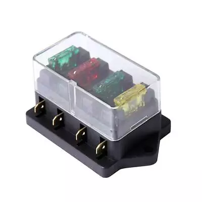 12V 24V Auto Car Power Distribution Blade Fuse Holder Box Block Panel Board 4Way • $7.49