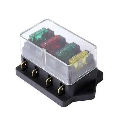 4Way 12V 24V Auto Car Power Distribution Blade Fuse Holder Box Block Panel Board • $7.59