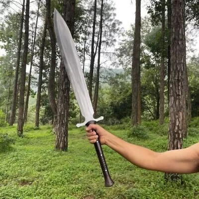 Custom HandForged Carbon Steel Blade Celtic Leaf Sword Hunting Camping Full Tang • $149.99