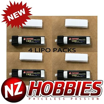 NZHOBBIES 1S 3.7V 180Mah 45C Lipo Battery (4) : ParkZone Night Vapor # NZ0126 • $11.95