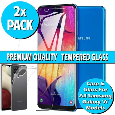 Gorilla Glass Screen Protector For Samsung Galaxy A12 A20E A32 A52 A70 Gel Case • £1.75