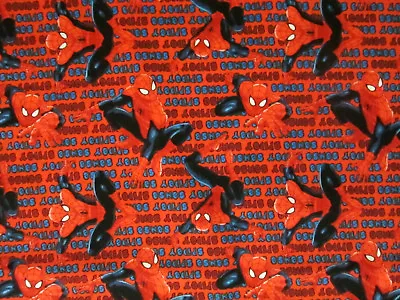 Spiderman Spider Man Super Heroes Comics Crawler Cotton Fabric FQ  • $4.55