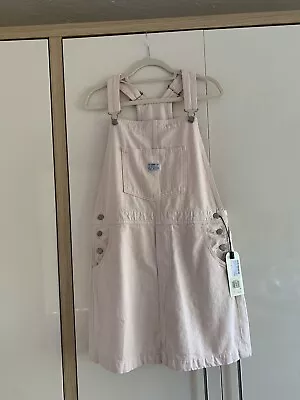 Levi's Premium Overalls Pale Pink Pinafore Dungaree Dress Size M Medium BNWT • £29.99