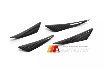 Carbon Fiber Front Bumper Fins Side Canards 4 PCS Fits Mitsubishi Lancer EVO 10 • $66.49