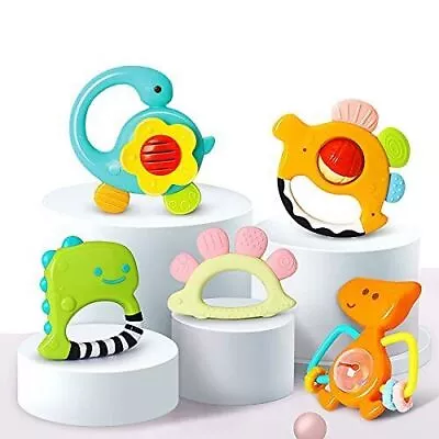 Baby's Rattles And Teethers Gift Set Newborn 0-6 Months Toys Boys Girls Fun Play • £7.99