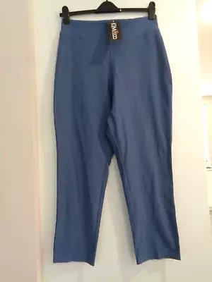 Kim & Co QVC Deluxe Denim Knit Wide Waistband Narrow Leg Petite Trousers 2X BNWT • £22.99