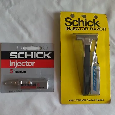 Schick Injector Razor Single Edge Platinum + 7 Blades New  Vintage  • $51.95