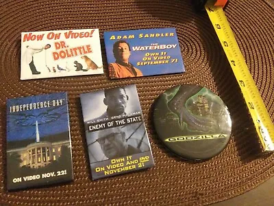 Vintage Movie Promo Pin Godzilla Independence Day Enemy The State Waterboy Lot • $7.99