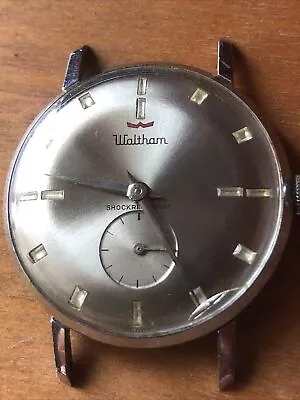 Vintage Waltham Men's Manual  Stainless Steel Watch 1960s 36mm • $30