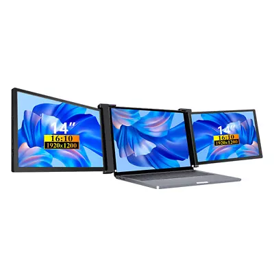 14 Inch IPS Dual Triple Portable Laptop Screen Extender Monitor 1920*1080 FHD • £319.99