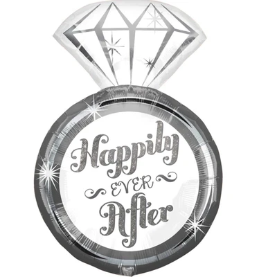 $11.99 • Buy Supershape Happily Ever After Diamond Ring Balloon