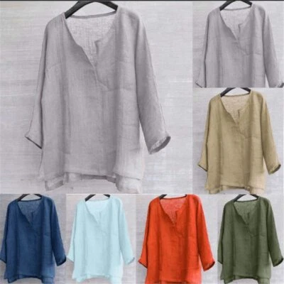 £10.92 • Buy UK TRENDS Mens Linen Cotton Blouse Baggy Kaftan T-shirt Casual Tops Loose Shirts