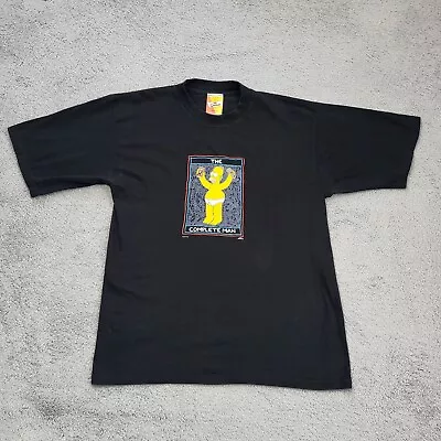 Vintage Simpsons Homer T-Shirt Size M Black Complete Man Print 90s 1999 • £19.99