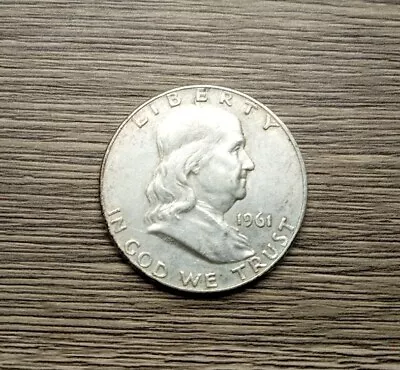 1961-D Franklin Half Dollar 90% Silver Coin  • $13.95