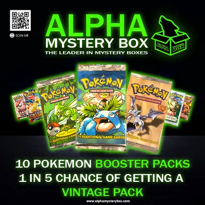 Pokémon Alpha Mystery 10 Mystery Sealed Booster Packs! Awesome • $99