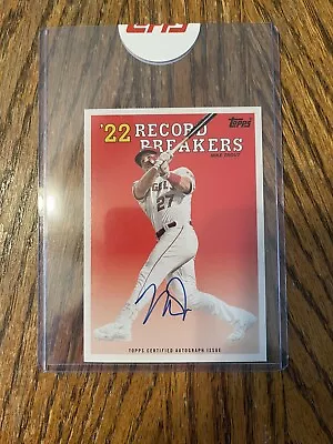 2023 Topps Series 2 Oversize Box Topper Record Breakers MIKE TROUT Auto /10 • $400