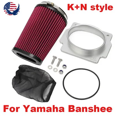 For Yamaha Banshee 350 K+N Style Pro Flow Airbox Adapter Air Filter Outerwear US • $43.99