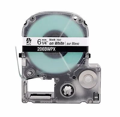 Epson 206BWPX Black On White PX Tape 1/4   K-Sun 206BW - Authorized Dealer • $18.89