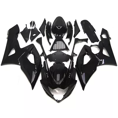 For 2005 2006 Suzuki GSXR1000 05 06 Gloss Black Injection ABS Fairings Bodywork • $404.95