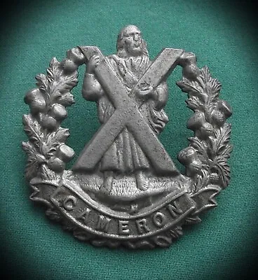 The Cameron Highlanders ~ 100% Genuine British Army Military Cap Badge. • £14.99