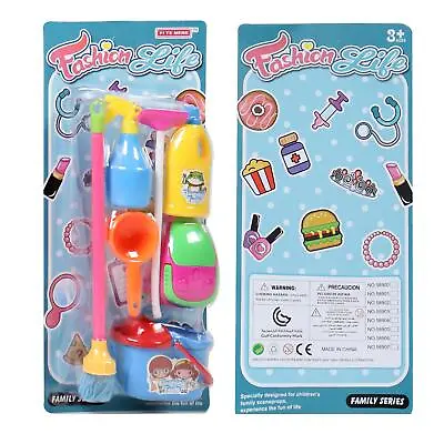 £6.99 • Buy 6 Piece Kids Cleaning Sweeping Play Set Broom Brush Dustpan Pretend Toy