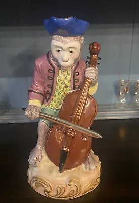 Vintage 80s Asian Chinoiserie Porcelain Monkey W/Cello Andrea By Sadek -No Chips • $150