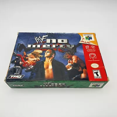 WWF No Mercy Nintendo 64 N64 CIB Manual And Holographic Card Tested Working EUC • $74.99