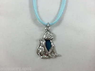 New Cute Monkey Mood Necklace Color Change Mood Charm Pendant On Blue Cord • $7.99