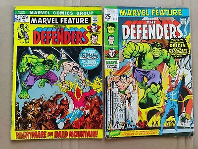 Marvel Feature 1972 1 VG- 2 VG+ Lot Of 2 1st + 2nd Defenders  • $89