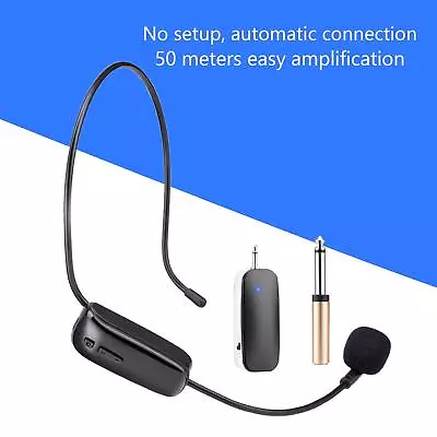 Headset Microphone UHF Wireless For Fitness Instructor Stage Speakers Speech • £19.92