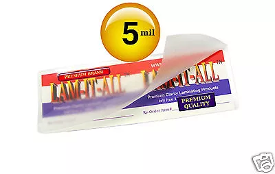 LAM-IT-ALL Hot Laminating Pouches 2-1/2 X 7-3/4 Bookmark [500/pk] 5 Mil 2.5x7.75 • $41.05