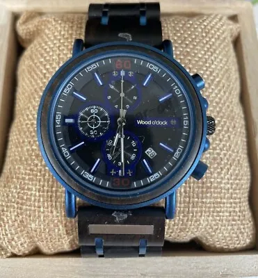 Wood O’clock Men's Watch Wooden Chronograph Wristwatch - Mountain Top • $73.49