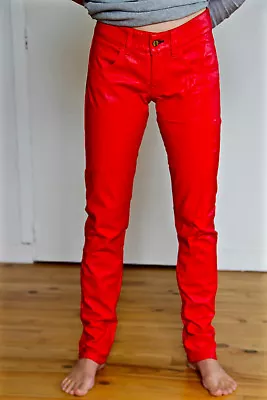 Sexy Trousers Falsely Leather Orange Met And Friends Bidys W29 (38/40) New Val • $101.97