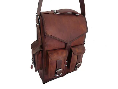 $48.45 • Buy Leather Backpack Bag Genuine Laptop Men's Rucksack Travel Vintage New Large Men