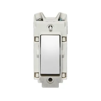 Crabtree 4530/6HPC/WH  Grid Light Switch 2 Way - Polished Chrome White Trim • £7.50