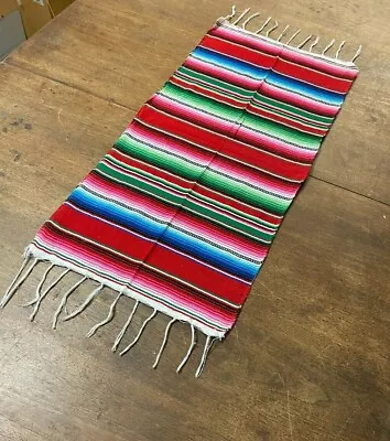 1 PIECE SMALL TABLE RUNNER  30 X 14  ASSORTED COLORS DECORATIVE HAND WOVEN  • $12