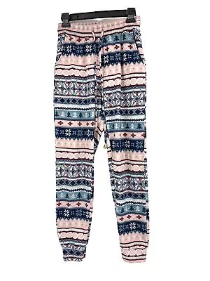 Women’s Eye Candy Size Medium Fleece Jogger Pants Nordic Print 1837 Snowflake • $19.99