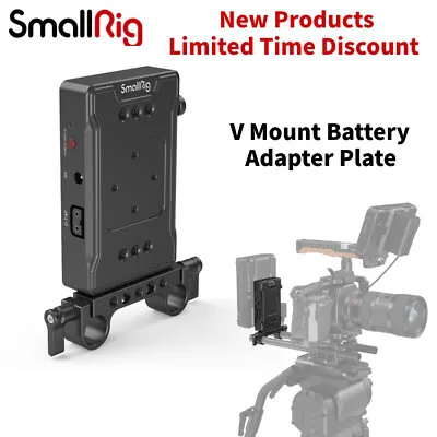 SmallRig Mini V Mount Battery Adapter Plate With 15mm Dual Rod Clamp Accessory • $119