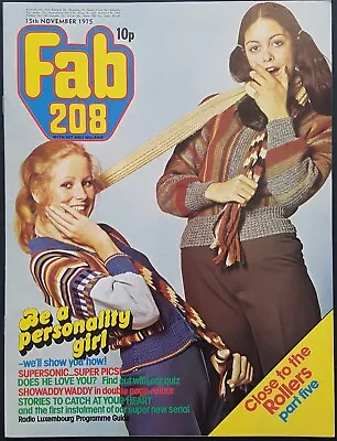 Fab 208 Magazine 15 November 1975 - Showaddywaddy BCR David Cassidy Osmonds • £12.80