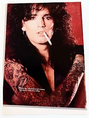 Motley Crue Tommy Lee~orig 1990 Poster~full Page Print Magazine Pinup Clipping • $18.99