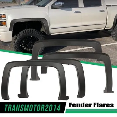 4Pc Factory Style Fender Flares Fit For 2014-2019 Chevy Silverado 1500 2500 3500 • $79.82