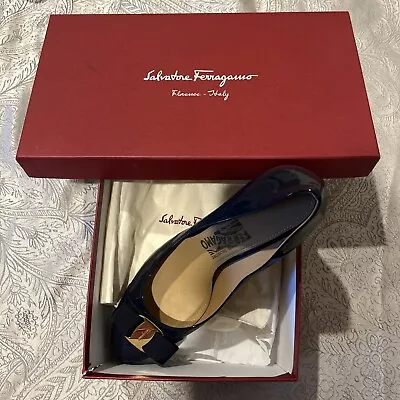 Salvatore Ferragamo Navy Pumps • $71