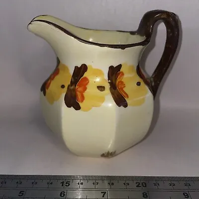 Vintage Hancock’s Ivory Ware Small Hand Painted Art Deco Floral Jug • £12.99