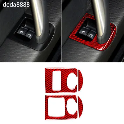 Red Carbon Fiber For Audi TT 8n 8J MK123 2008-14 Window Lift Switch Button Cover • $25.22