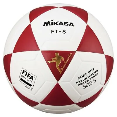 Mikasa FT5 Goal Master Soccer Ball Size 5 Official Footvolley Ball Red White • $49.85