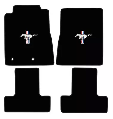 Pony/Tri-Bar Logo - Black Carpet Custom Floor Mats Fits 2010-2014 Ford Mustang ! • $144.95