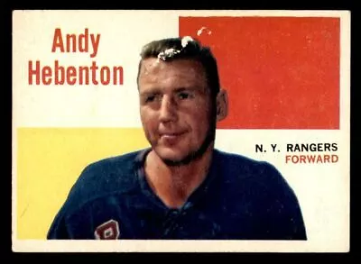 1960-61 Topps Hockey #42 Andy Hebenton PR (Filler) JRIS1 • $8.10